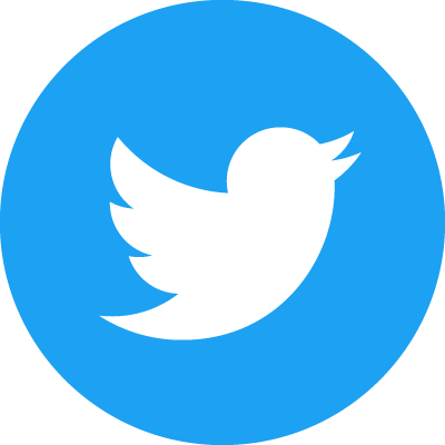 Twitter social icon circle color